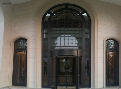 华夏幸福基业•大湖幸福基业 铜旋转门 铜门