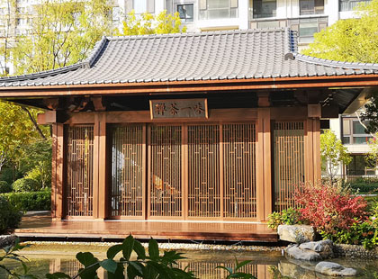 龙湖•西宸原著 禅茶一味铜茶室 牌匾