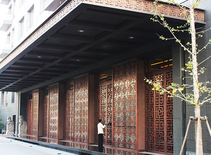 万科●北河沿77号 铜门 铜雨棚 格栅